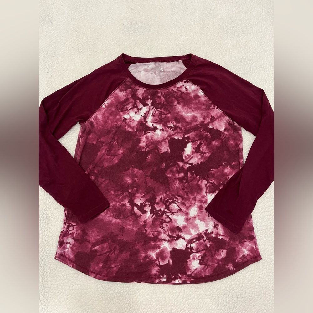 Justice Pink and White Raglan Graphic Tee